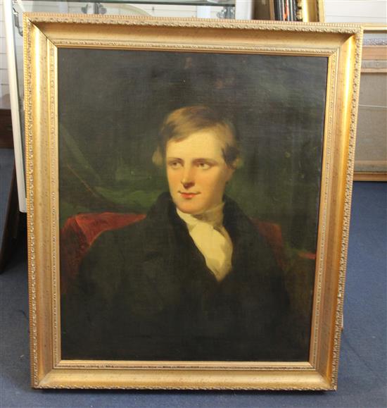 Early 19th Century English School Portrait of a gentleman 30 x 25in.